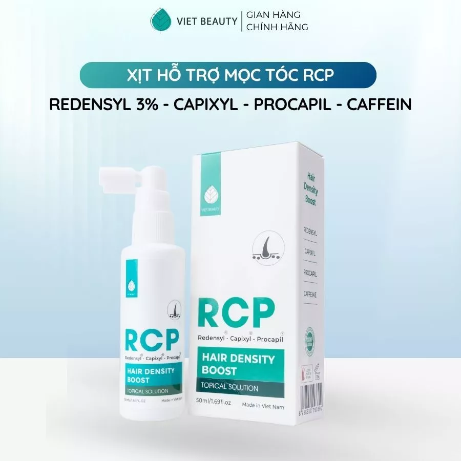 Xịt mọc tóc RCP Hair Density Boost Việt Beauty 50ML hỗ trợ cải thiện rụng tóc giúp tóc mọc dày chắc khoẻ